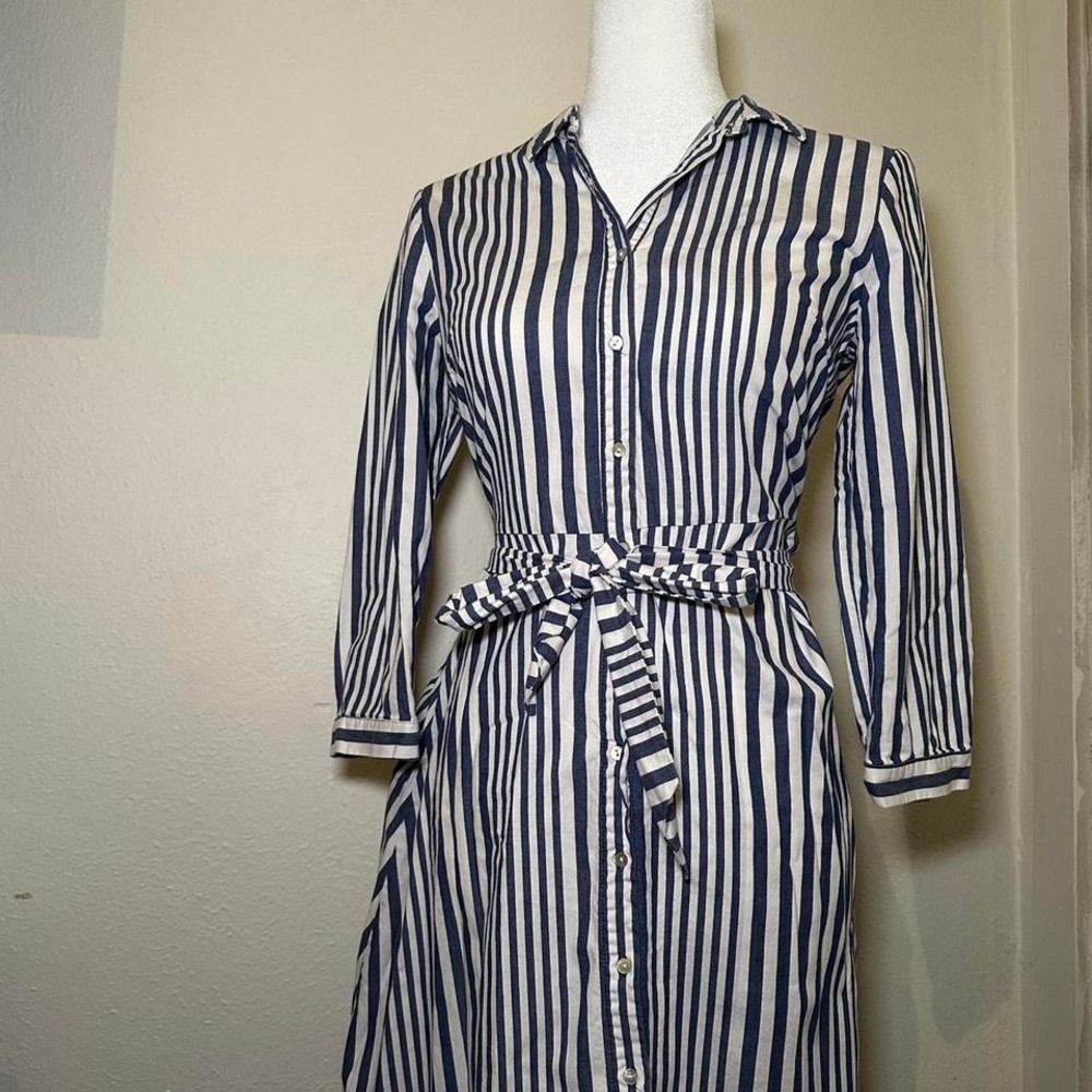 Chelsea & Theodore Striped Shirt Dress‎ (Small)